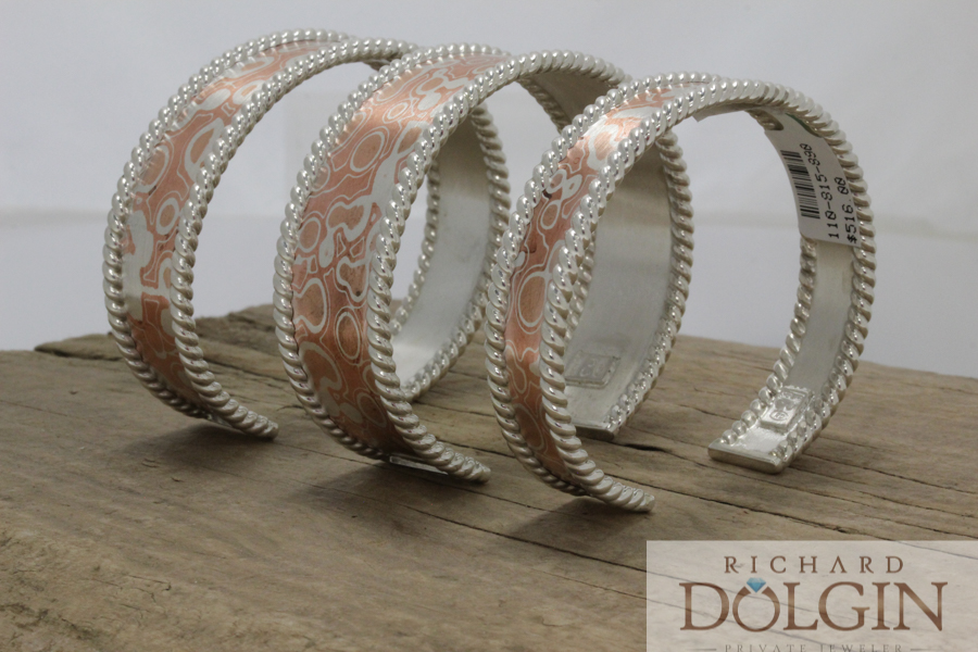 Mokume Gane bracelet collection