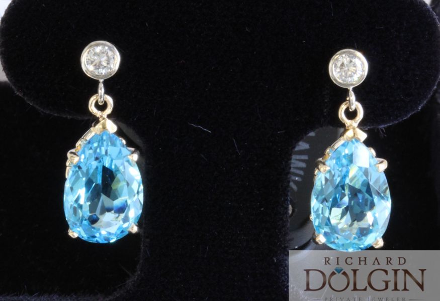 Blue topaz earrings