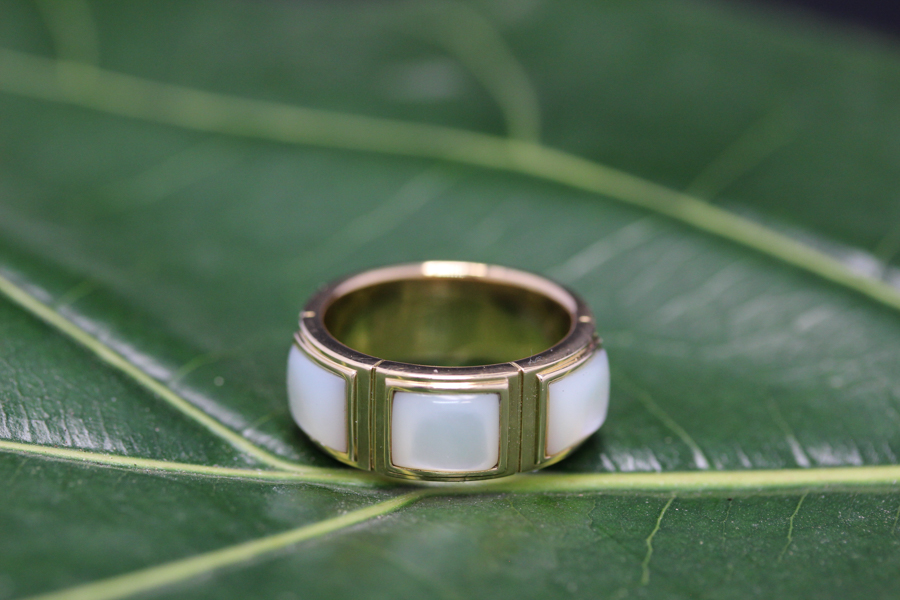 18k Pearl designer ring