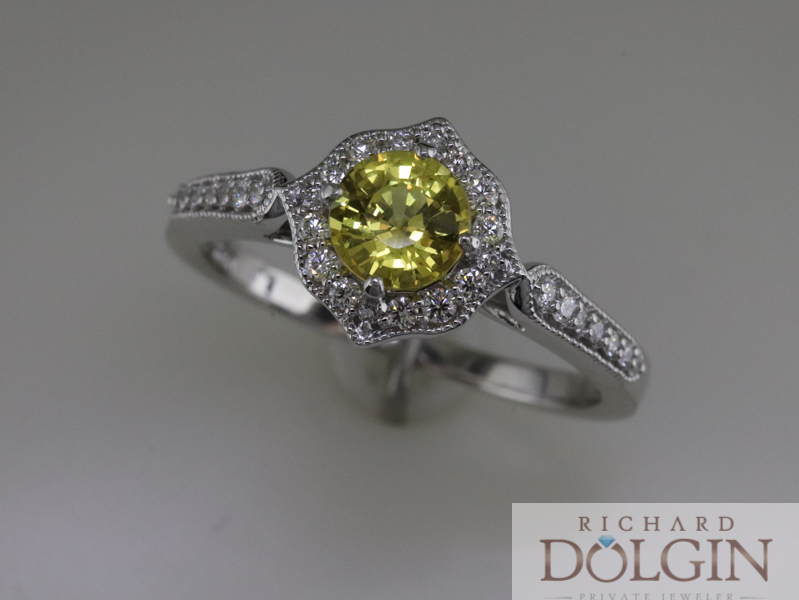 Yellow sapphire ring
