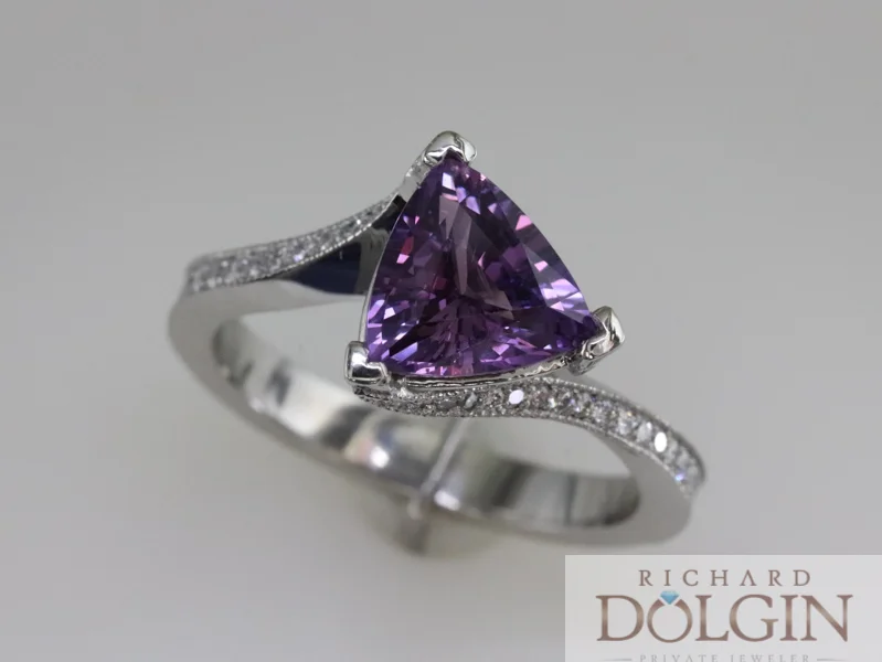 Purple sapphire ring