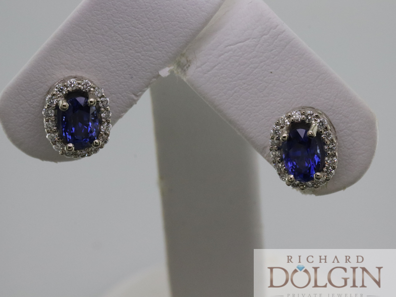 Sapphire and diamond earrings