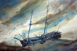 H.M.S. Ontario Shipwreck 1780 - Located & identified by Artist