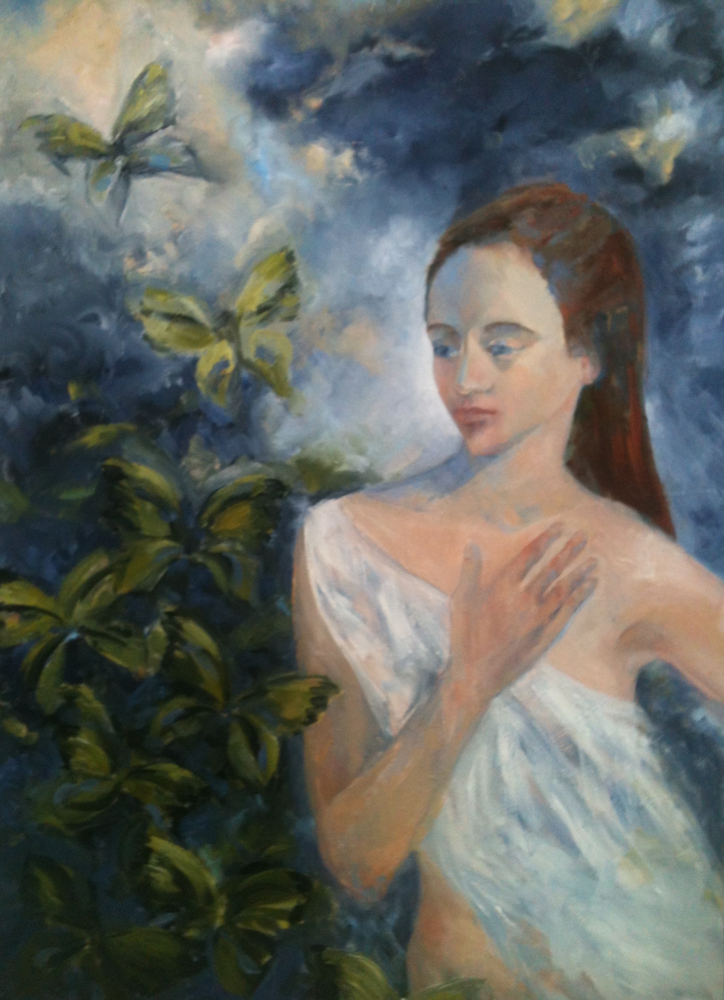 Girl with Butterflies