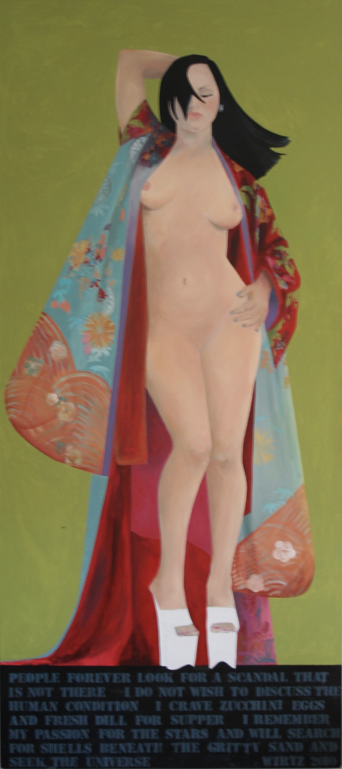 oil on door, 36 x 80, sold