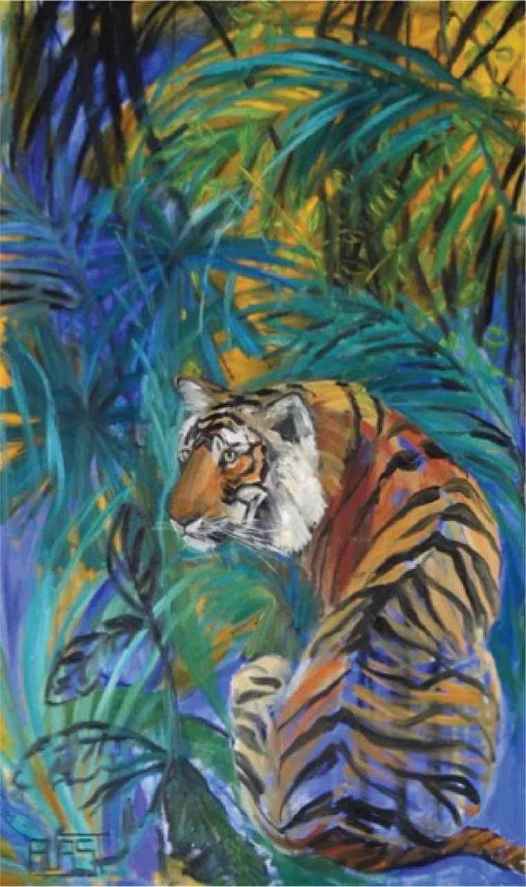 Tiger in Blue