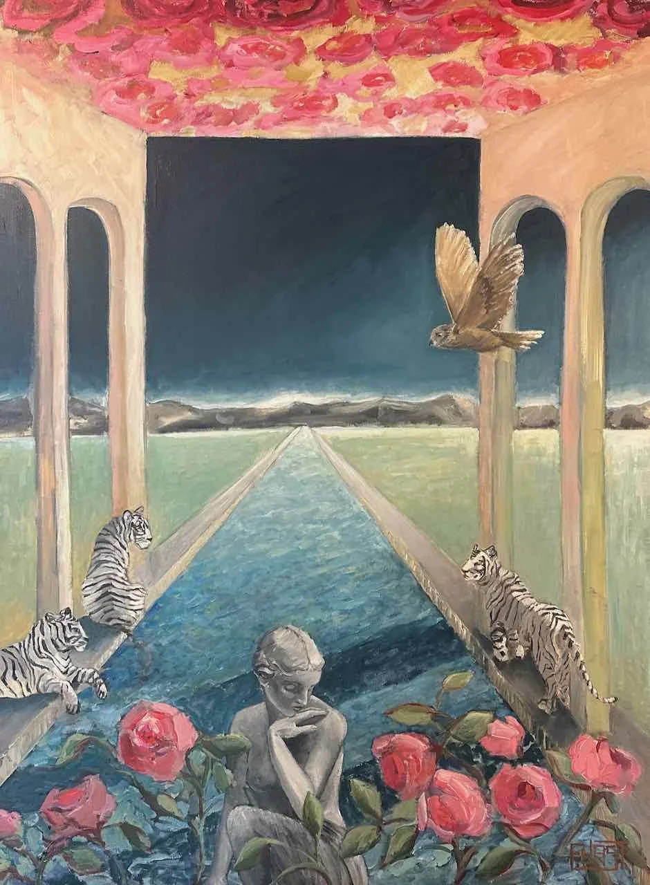 Sub Rosa // oil on canvas, 40 x 30, $2300.-