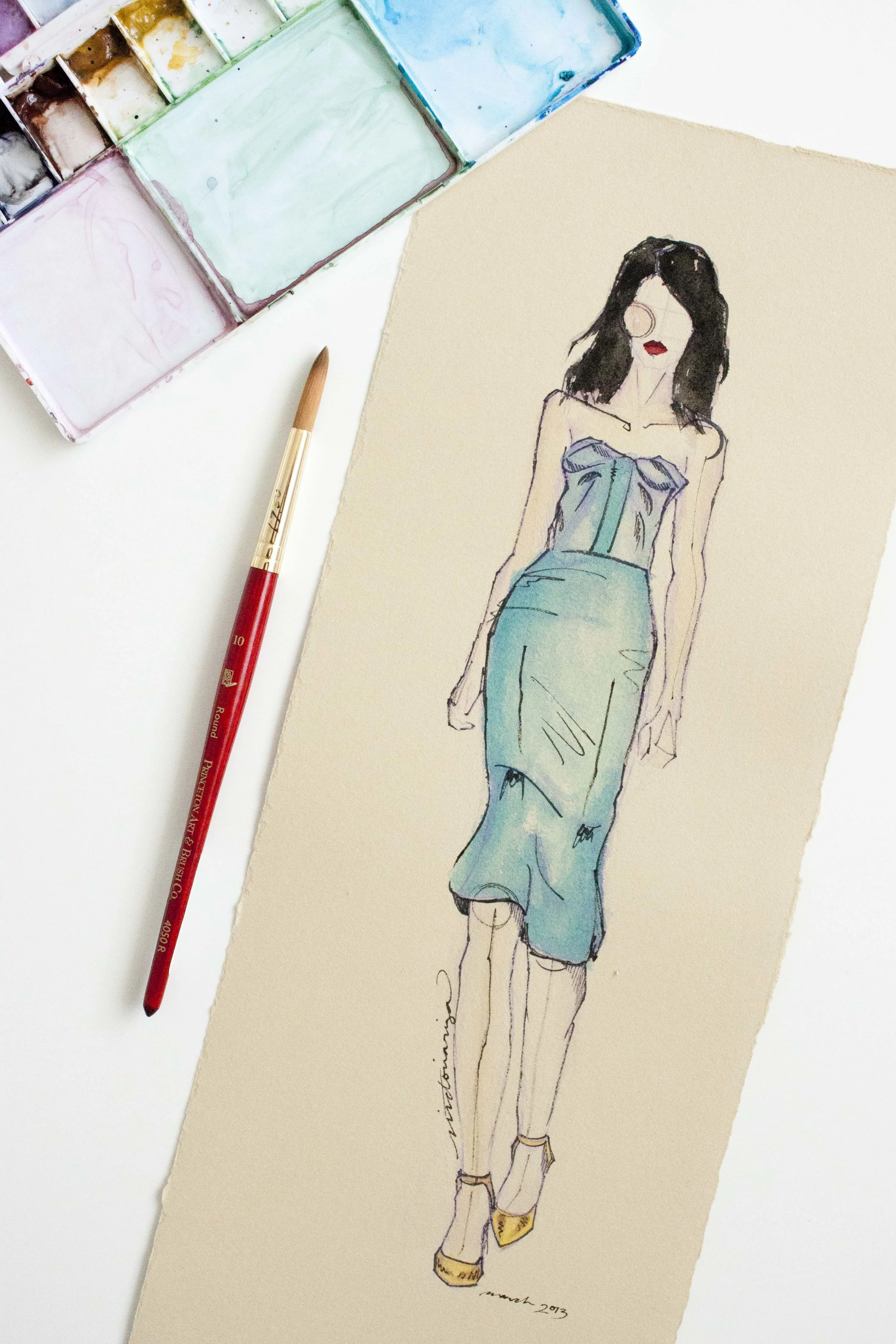 Burberry Spring 2012 illustrated by Victoria-Riza