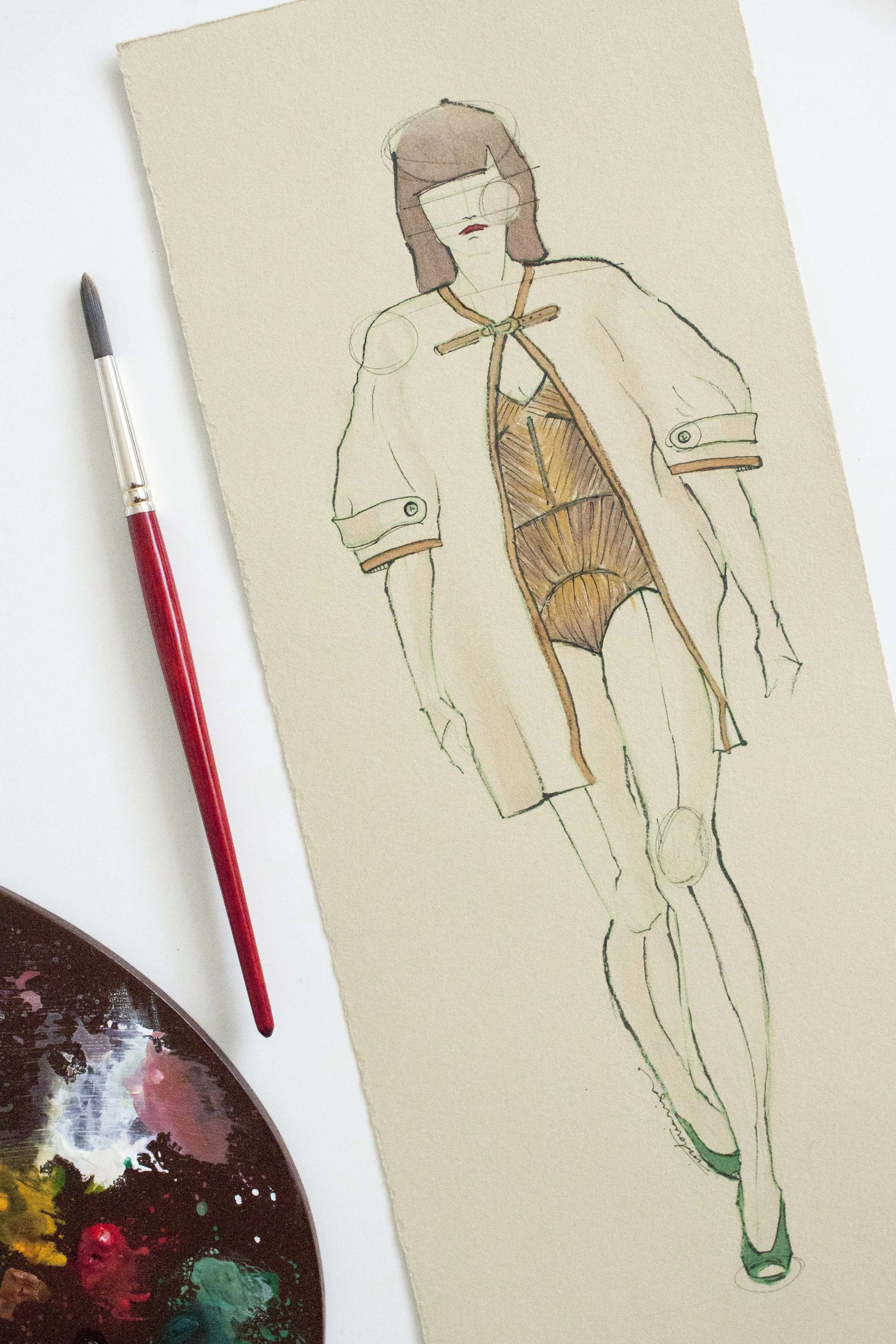 Burberry Spring 2012 illustrated by Victoria-Riza