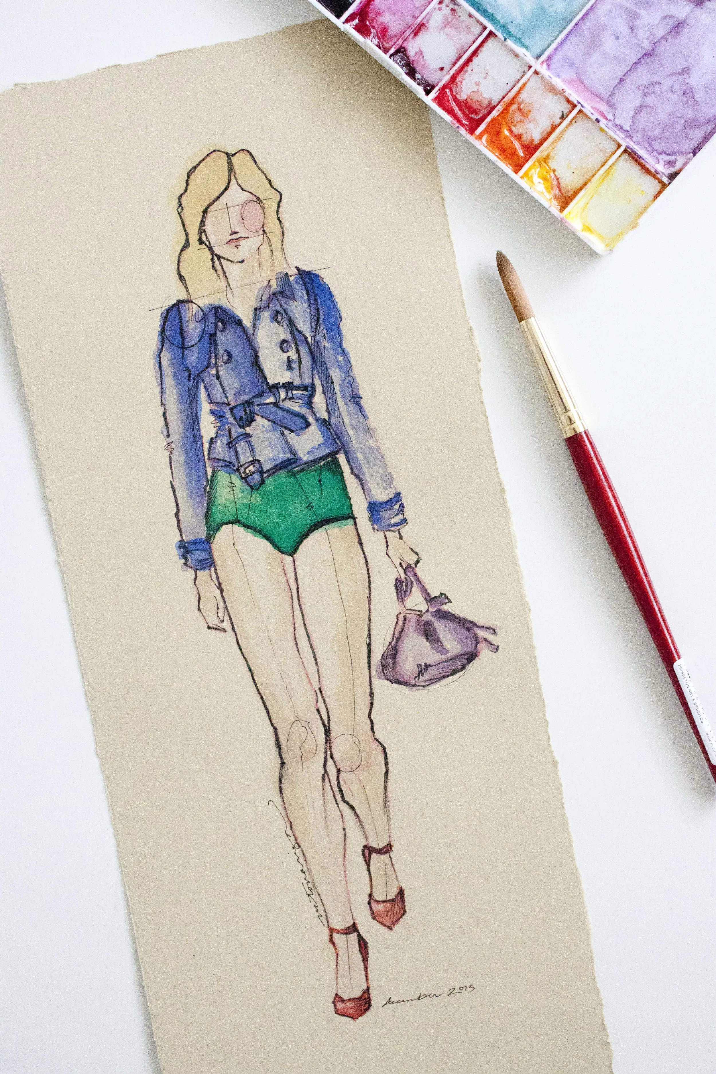 Burberry Spring 2012 illustrated by Victoria-Riza