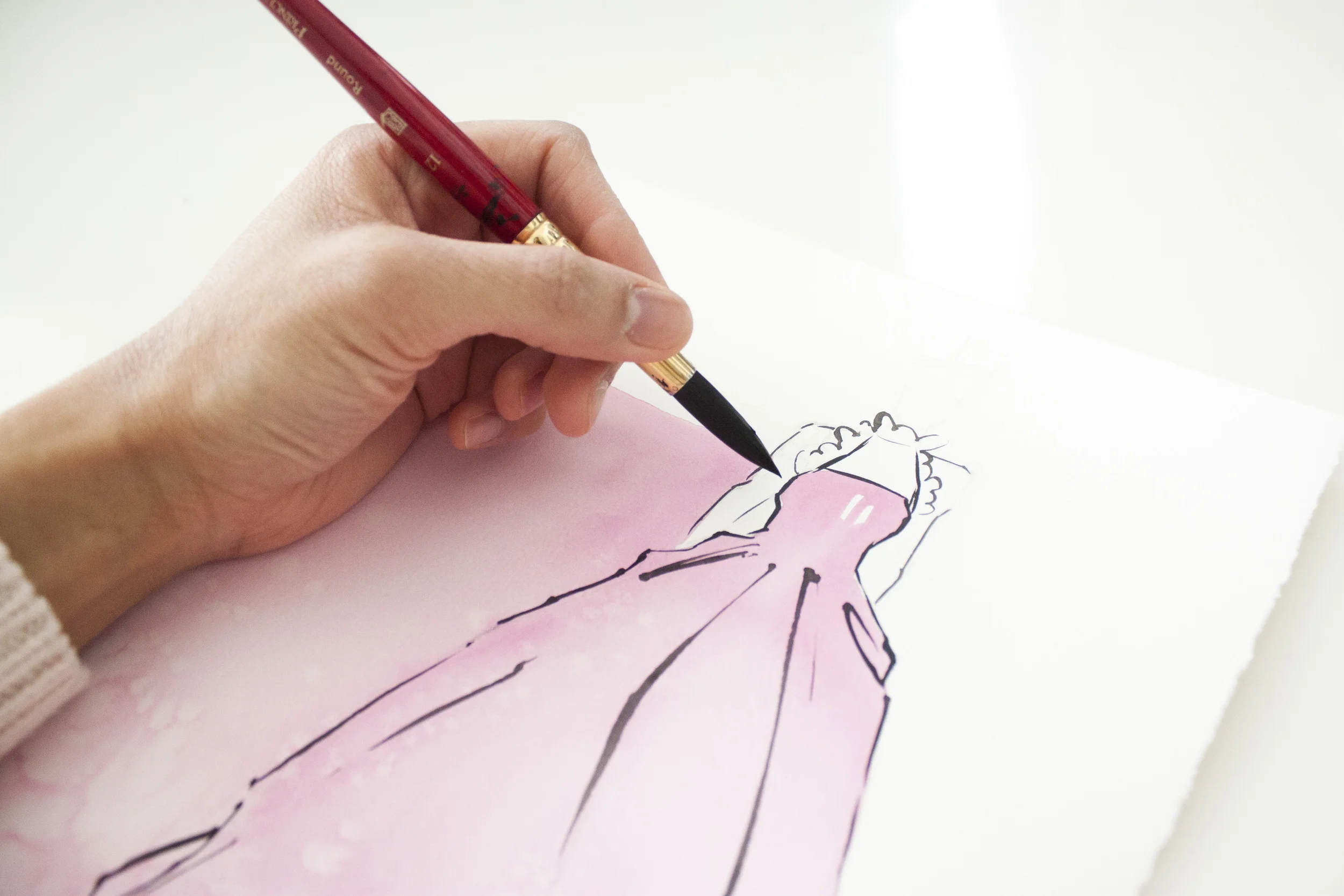 Victoria-Riza | Fashion Illustrator | Valentine Look No. 3 | Oscar de la Renta Spring 2016