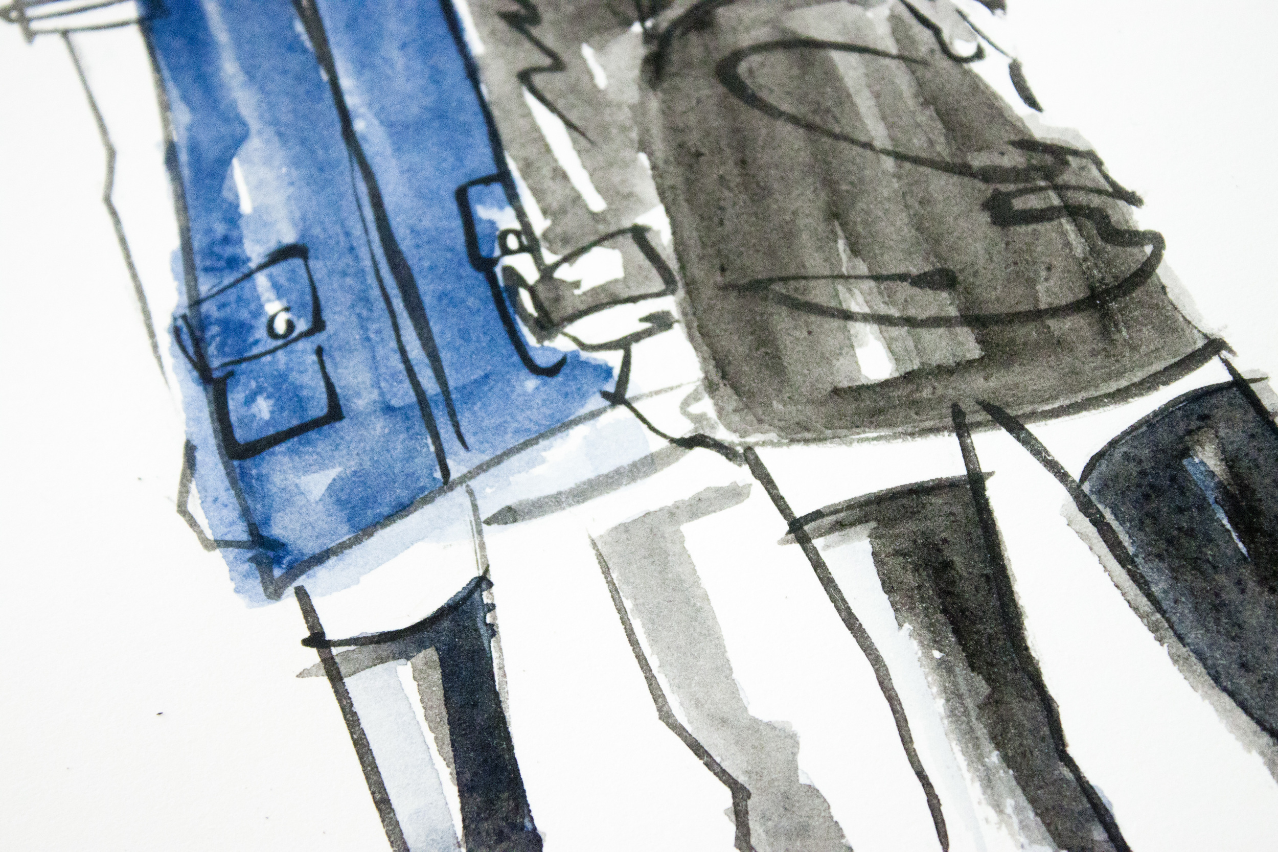 Victoria-Riza Fashion Illustrator | Frame Denim Fall 2016 RTW | New York Fashion Week