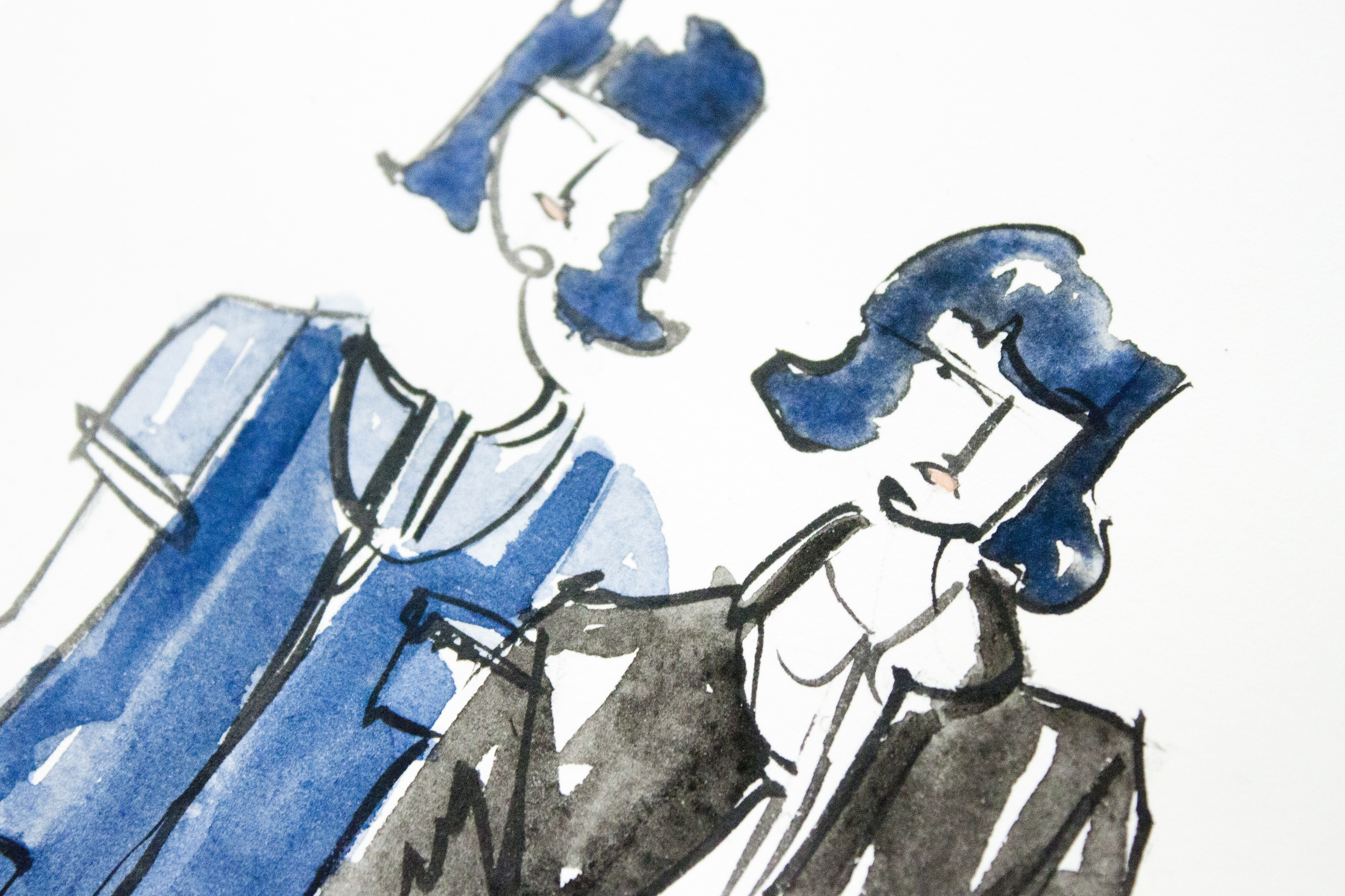 Victoria-Riza Fashion Illustrator | Frame Denim Fall 2016 RTW | New York Fashion Week