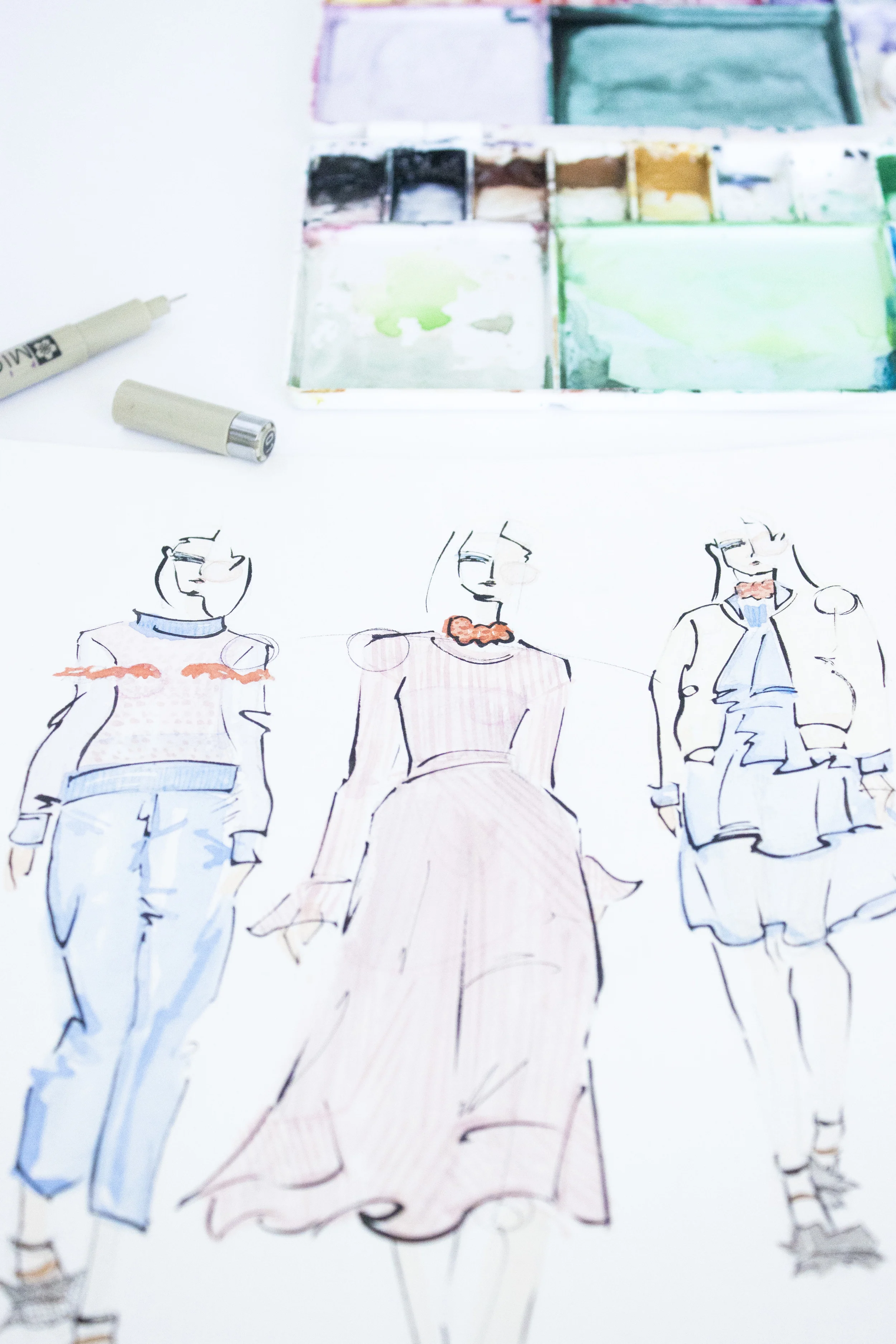 Victoria-Riza Fashion Illustrator | Anna October | Kiev Fall 2016