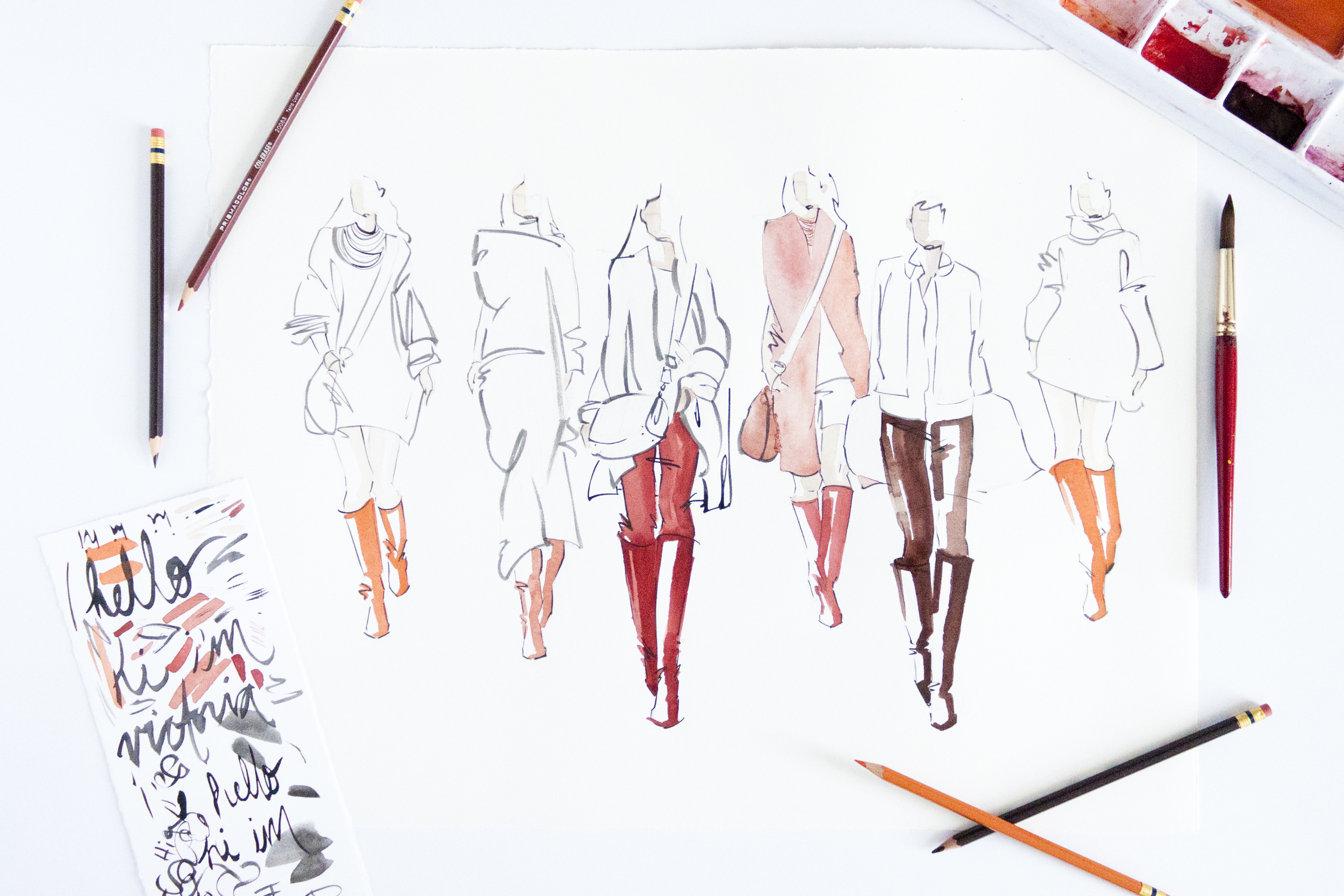 VIctoria-Riza Fashion Illustrator | Akris Fall 2016 RTW