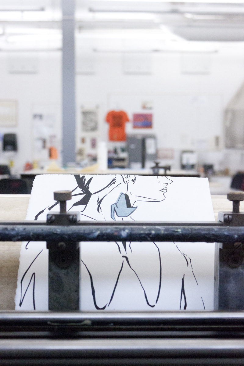 Victoria-Riza Fashion Illustrator | Printmaking | Letterpress Prints of Stella McCartney Swan Earrings