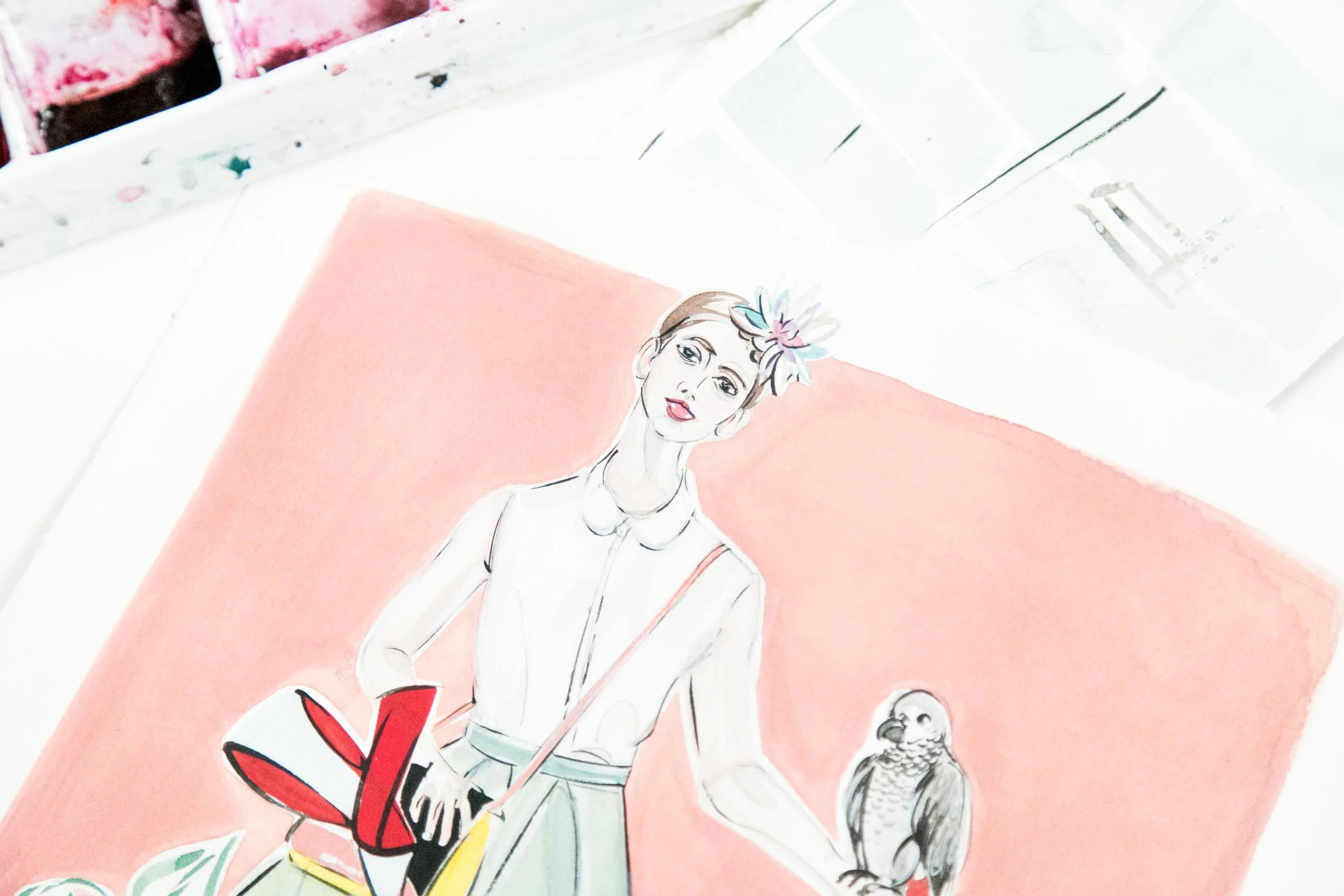 Victoria-Riza Fashion Illustrator | Delpozo Pre-Fall 2018
