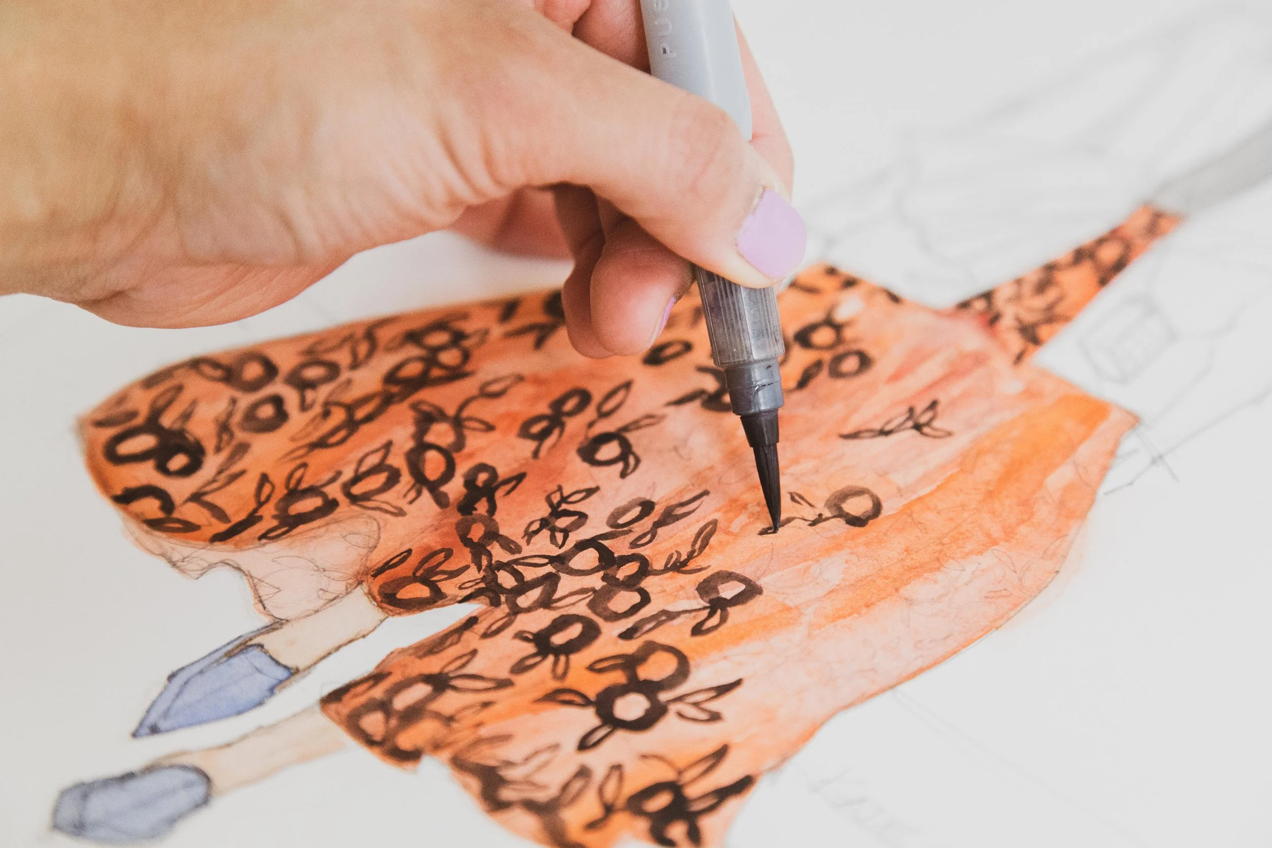 Victoria-Riza Fashion Artist and Illustrator | Carolina Herrera NYFW Fall 2019 RTW