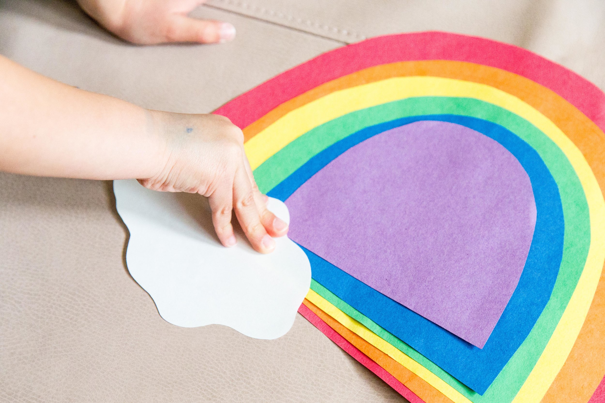 Victoria-Riza | Mommy + Me Art | Rainbow Craft for National Find a Rainbow Day