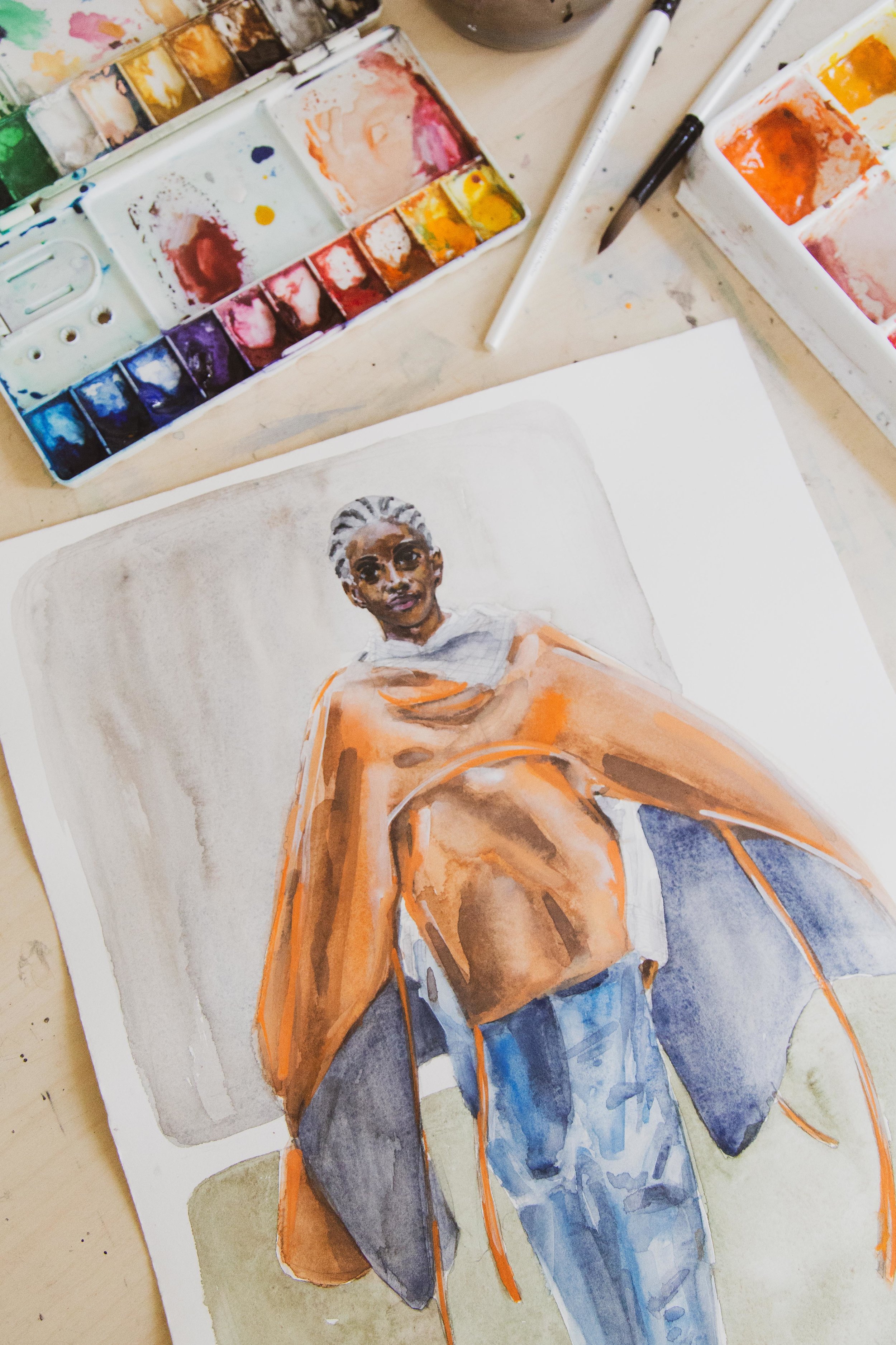 Victoria-Riza Fashion Artist Illustrator and Printmaker | Deveaux Fall 2019 RTW