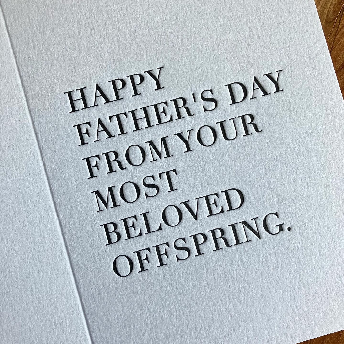 On the workbench this weekend, we are folding Father&rsquo;s Day reprints for @patinastores! 
.
.
.
.
#letterpress #letterpresslove #paper #handmade #print #madeinny #madeinusa #upstate #dad #father #fathersday #dads #greetingcard