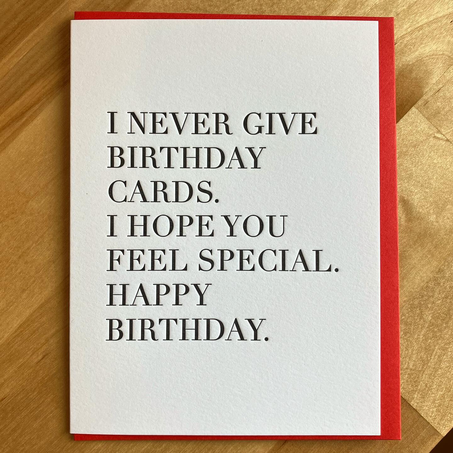 It&rsquo;s great to get some snail mail that isn&rsquo;t just bills and junk mail. It&rsquo;s never too late to get started!
.
.
.
.
#letterpress #birthday #happybirthday #paper #handmade #print #letterpresslove #snailmail #madeinny #madeinusa