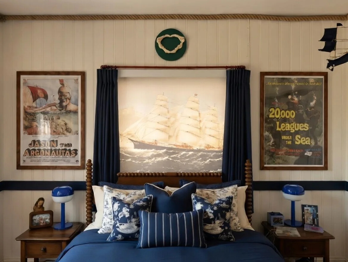 Nautical room with Frankleidoscope shade