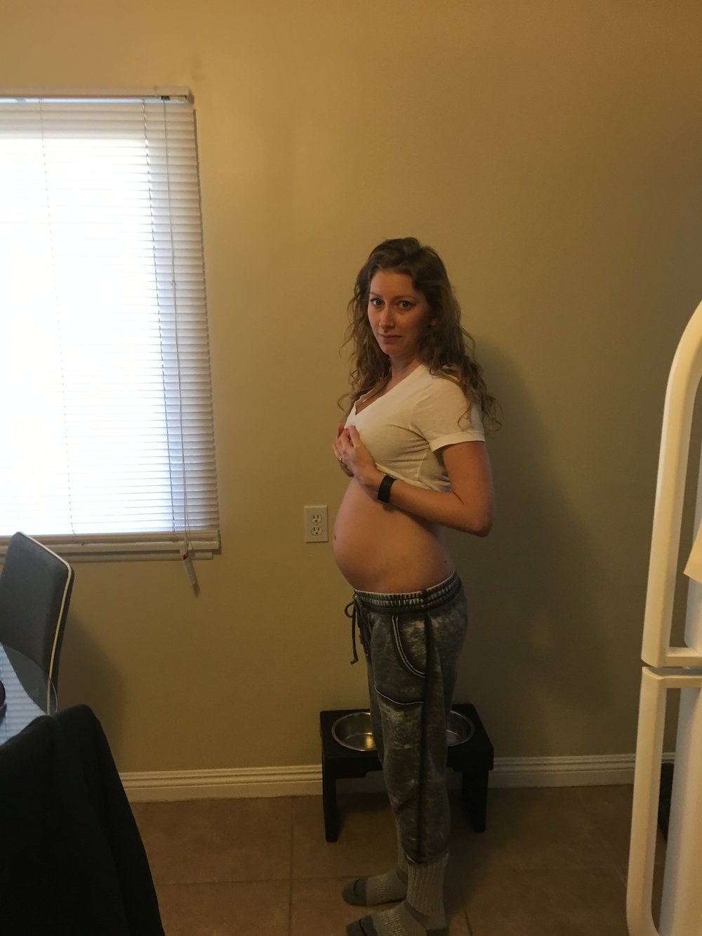  Bump at 20 weeks...I was clearly tired. 