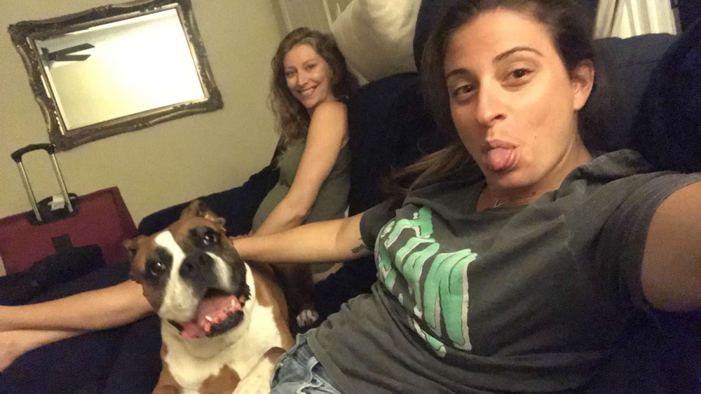  33 weeks. Visit from my dear friend and coworker, Katie. 