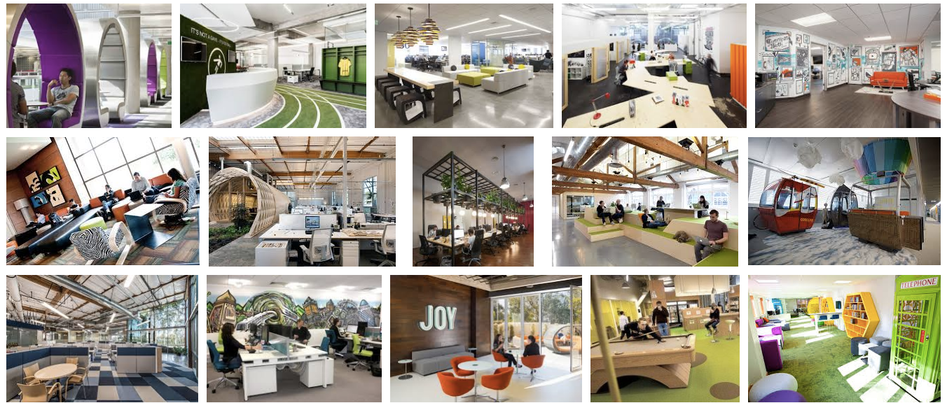 Search for Innovative Office Spaces on Google and this is what you find.