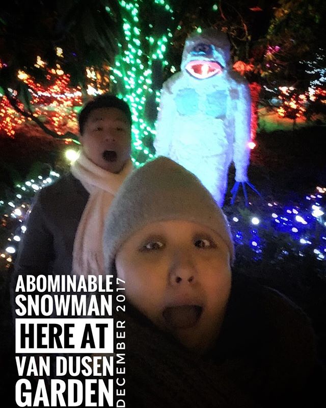 Did you anyone spotted the abominable snowman at #vandusengardens ?

#festivaloflights2017 #vancouverBC 
#snapseed