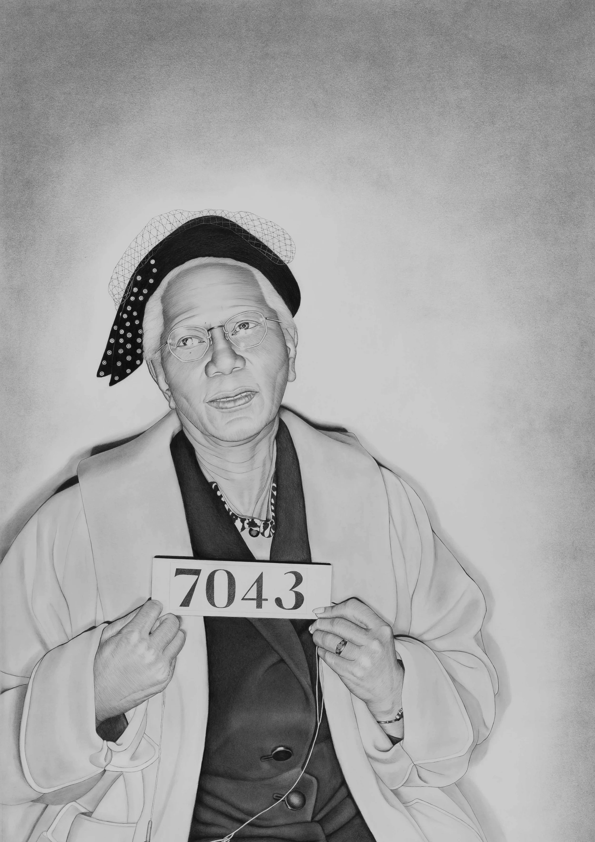 Mrs. A. W. West, Senior, graphite and conté pencil on paper, 2018. Image credit: Phillip Maisel