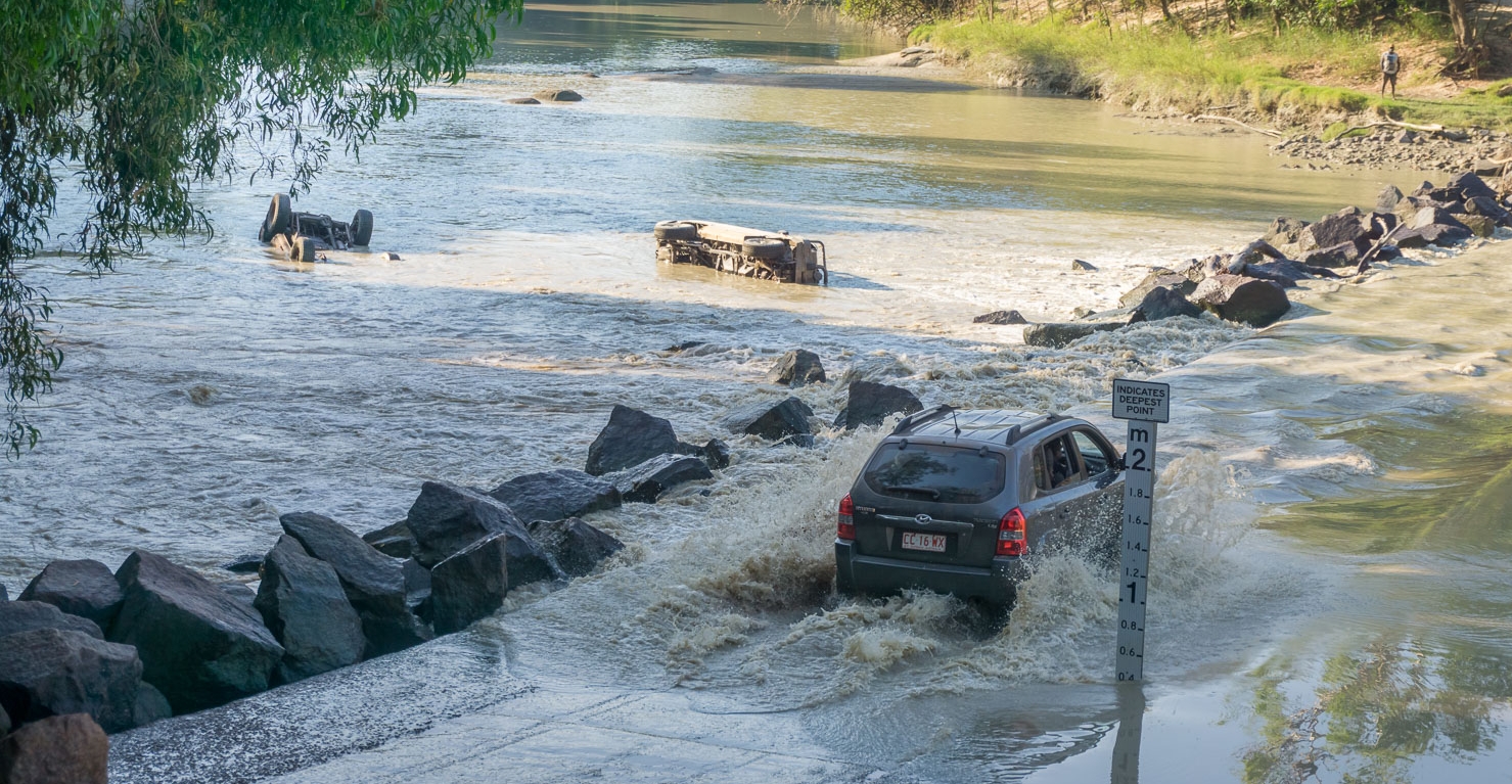 Fording the East alligator River at Cahill Crossing