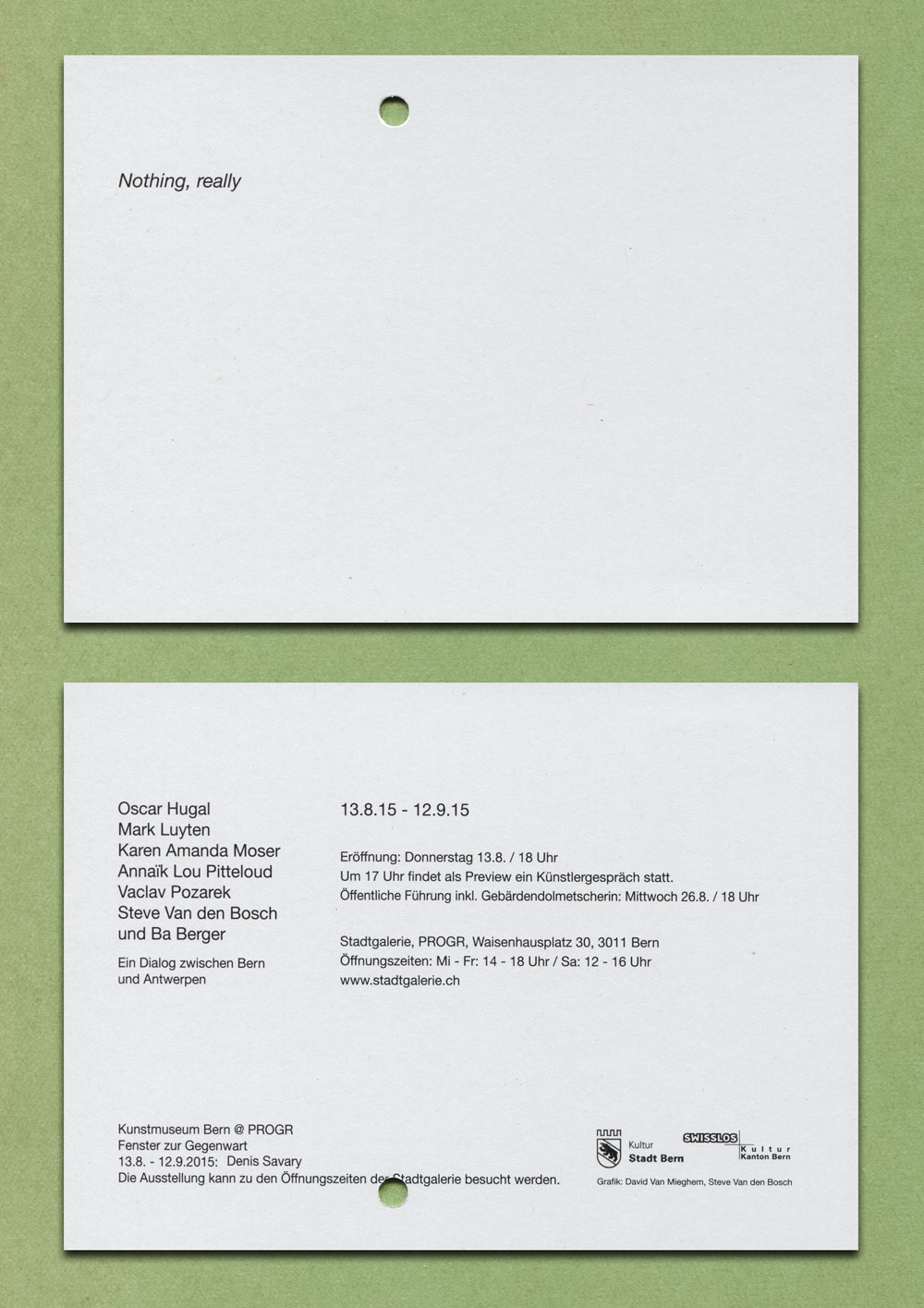 Exhibition invitation design.