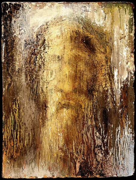 Shroud Study II - 2007 Oil on rag paper 38cm x 19cm Private Collection, Boston, MA