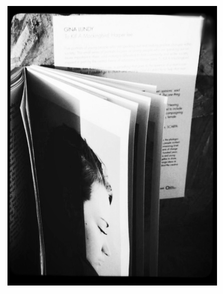 Prints installed within library books ©Arpita Shah 2014