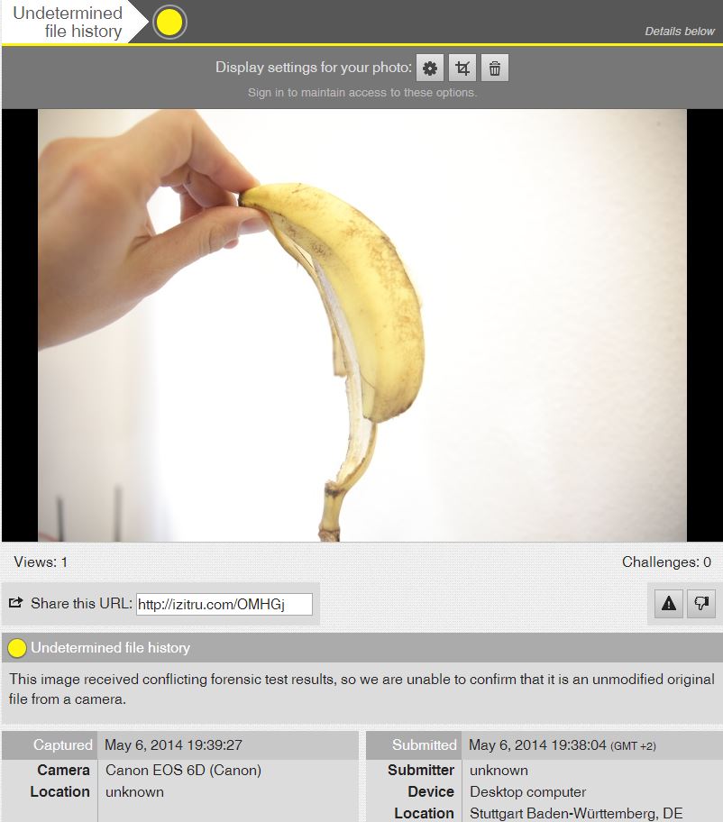 "Izitru" - "Is it true" - Bild-Echtheitsanalyse... Erfahrungen...