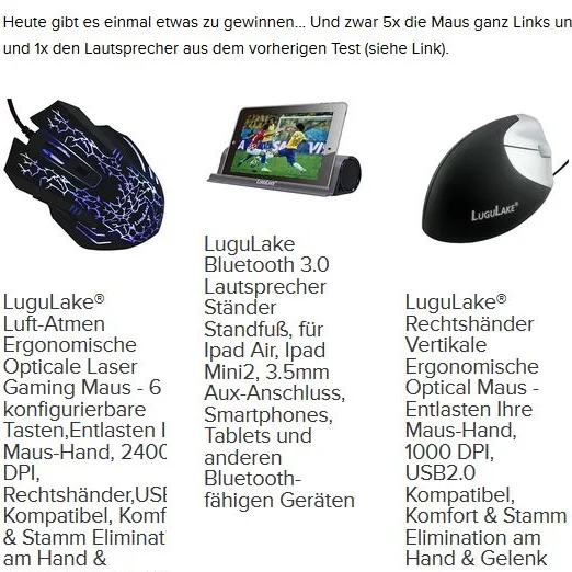 Zu gewinnen: Technik von Lugulake