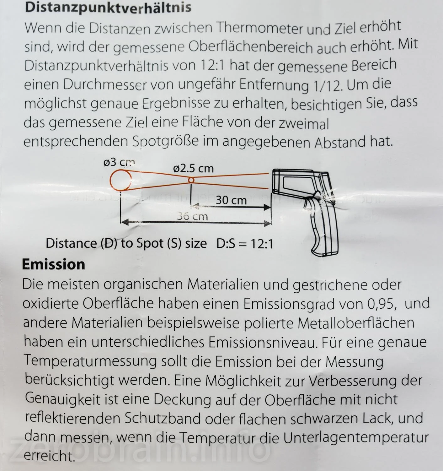 Quelle: Anleitung "Lasergrip 774" 8380 Anleitung (Etekcity)