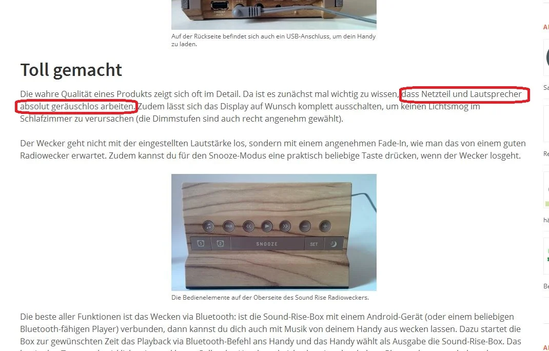 Rezensionen von geräuschlosen Lautsprechern....