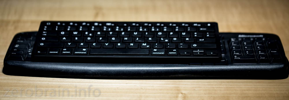Grössenvergleich zur Standard MS Tastatur