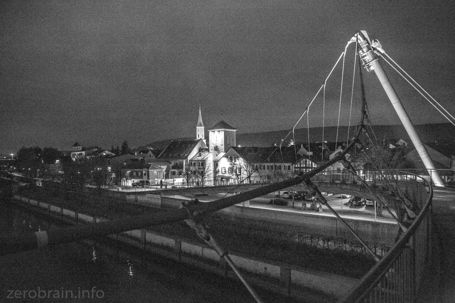 Blick von der Fussgängerbrücke