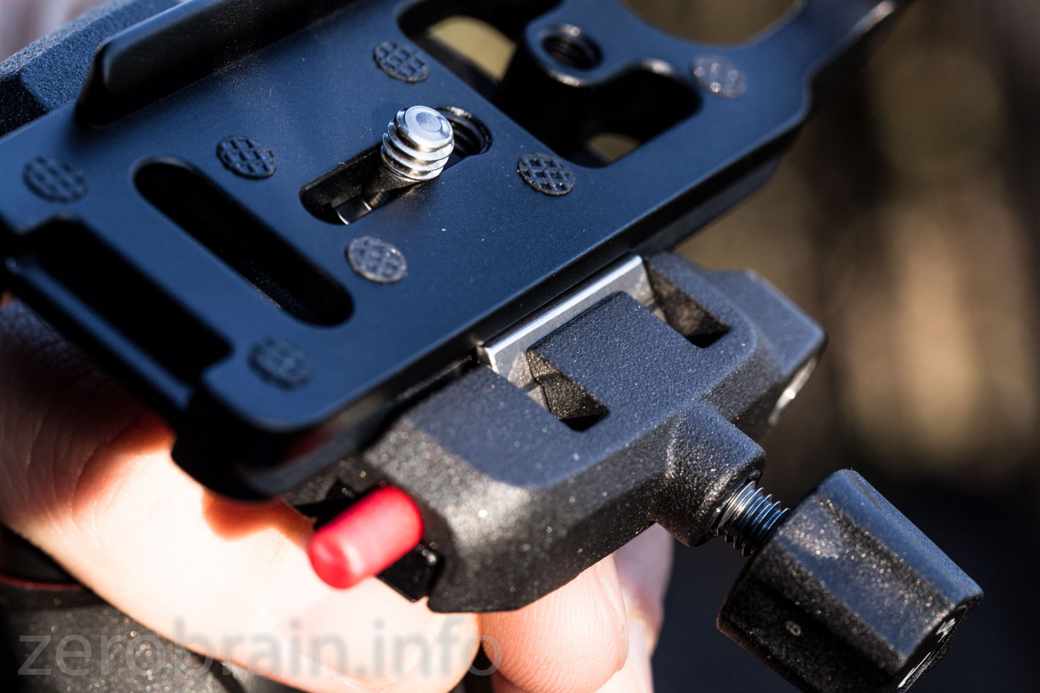 Die Mengs auf dem Manfrotto - passt - aber geht nie mehr runter...