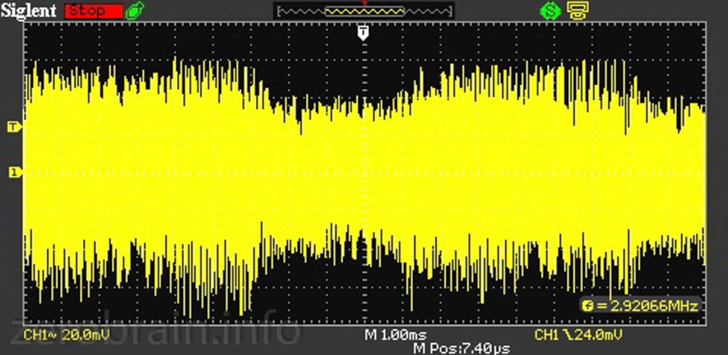 Spannung bei 1A Last.
