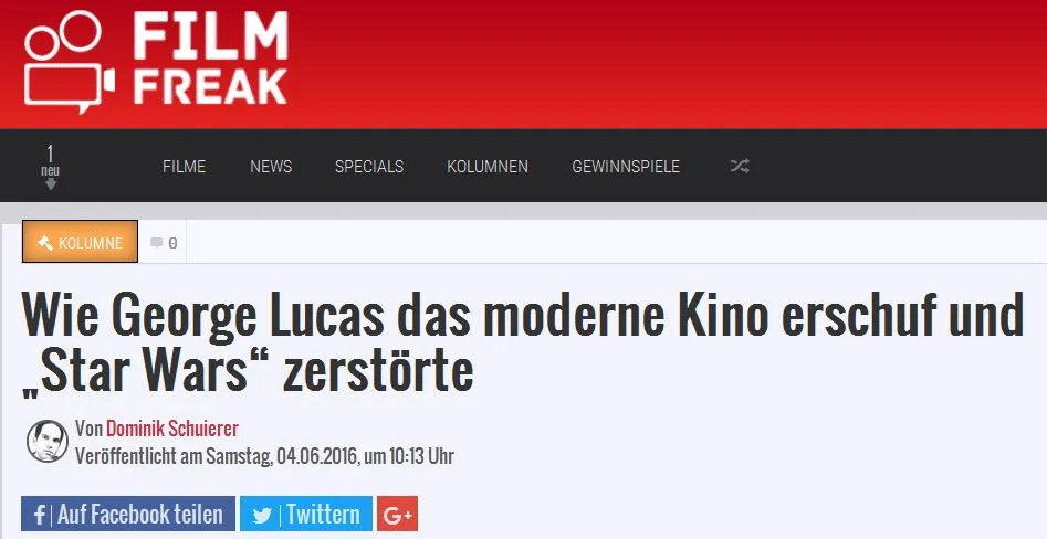 Kolumne: Wie George Lucas das moderne Kino erschuf und „Star Wars“ zerstörte