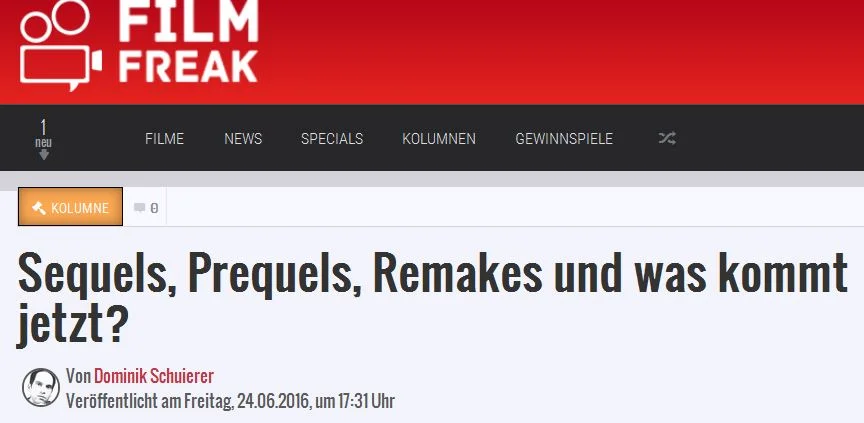 Kolumne: Sequels, Prequels, Remake und was kommt jetzt?