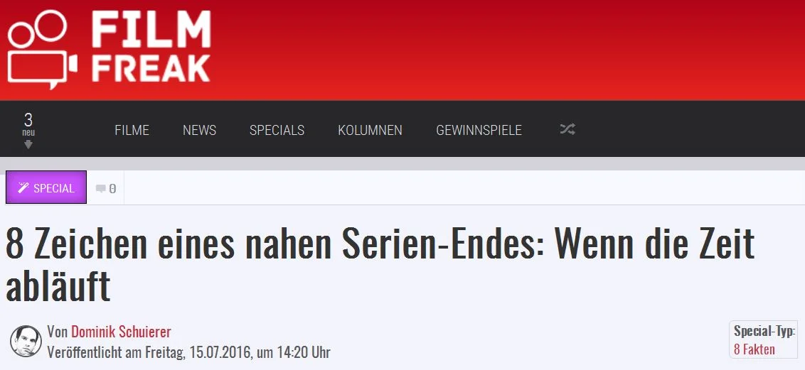 Special: 8 Zeichen eines nahen Serienendes