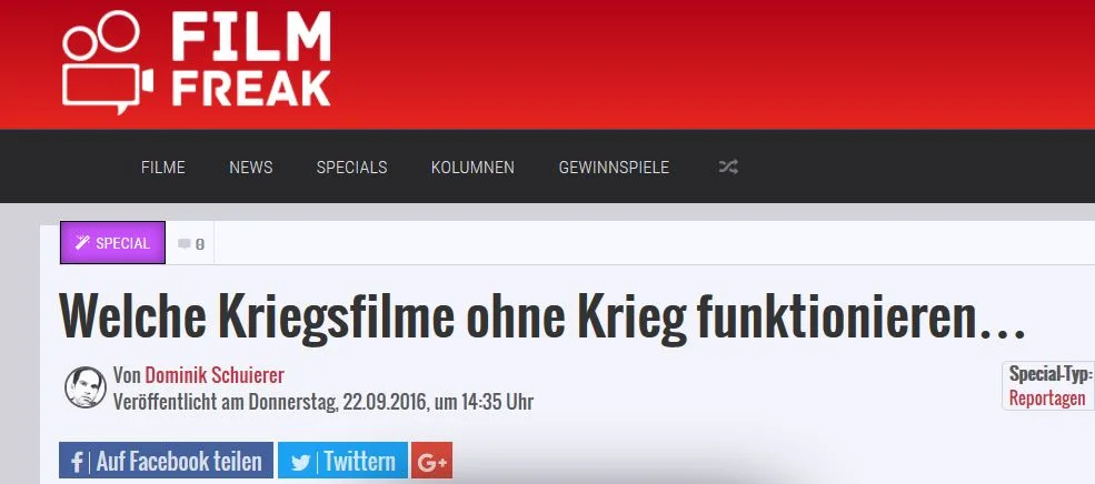 Special: "kriegslose" Kriegsfilme