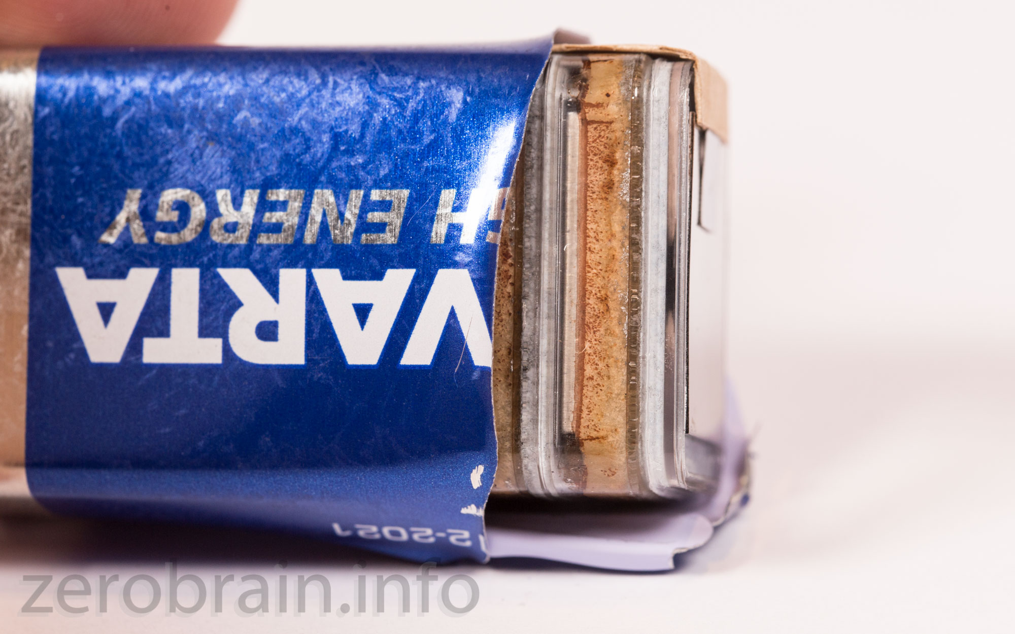 VARTA HIGH ENERGIE9V Block von INNEN: 6F22 Konfiguration