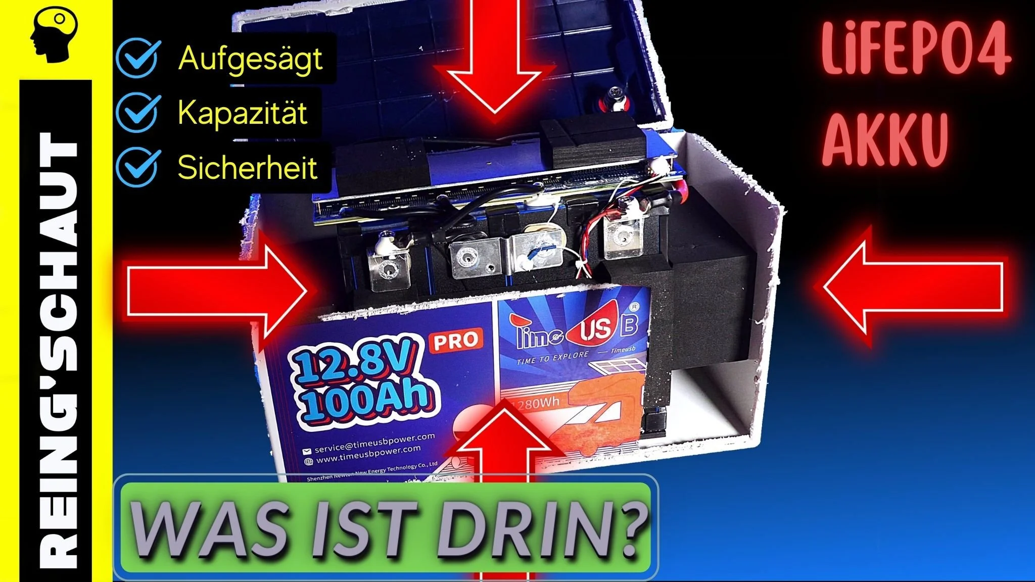 TimeUSB LiFePO4 Akku zerlegt